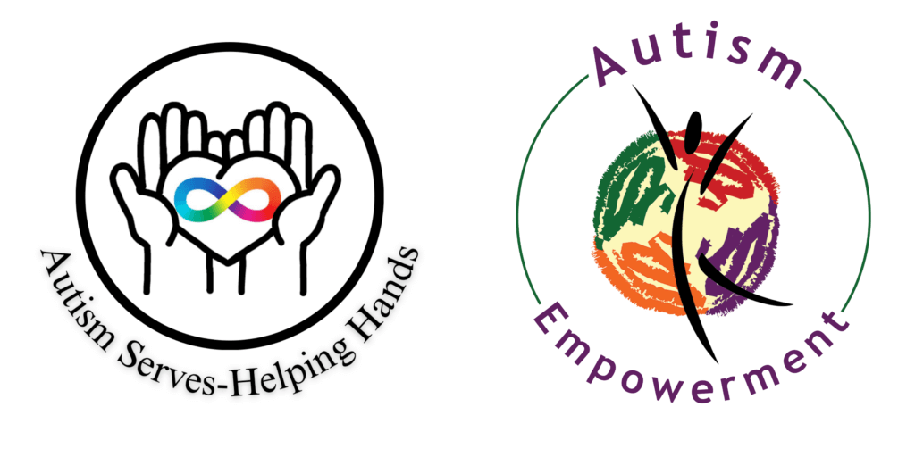 Logos for Autism Serves Helping Hands and Autism Empowerment